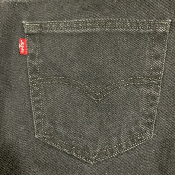 Levi’s 505 Black Straight Fit 100% Cotton Zip Fly Jeans size 34x30 - Picture 4 of 12